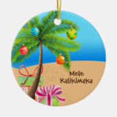Greeting Hawaiian Kersteiland Keramisch Ornament (Voorkant)