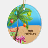 Greeting Hawaiian Kersteiland Keramisch Ornament (Links)