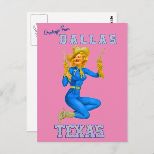 Greeting of Dallas Texas Briefkaart (Voorkant / Achterkant)