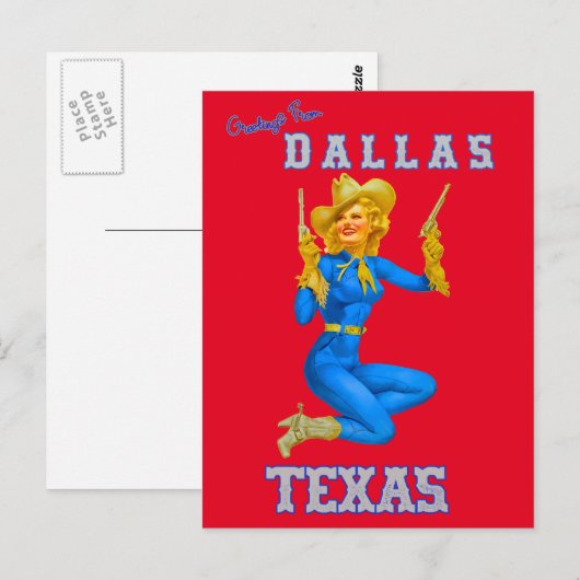 Greeting of Dallas Texas Briefkaart (Voorkant / Achterkant)