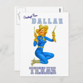 Greeting of Dallas Texas  Briefkaart (Voorkant / Achterkant)