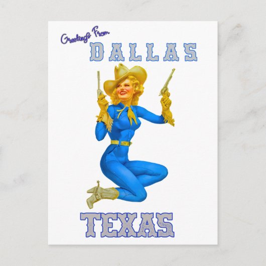 Greeting of Dallas Texas  Briefkaart (Voorkant)