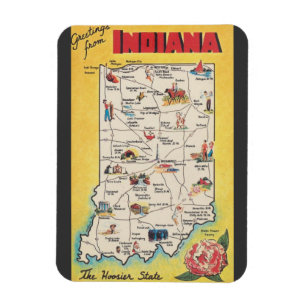 Greeting of Indiana  magnet Magneet