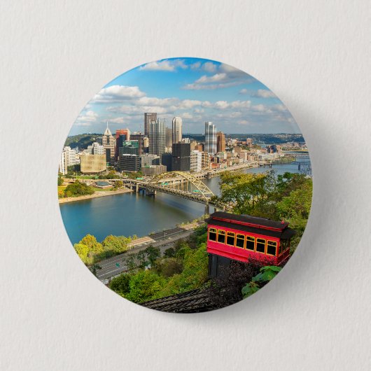 Greeting of Pittsburgh PA Holiday Ronde Button 5,7 Cm (Voorkant)