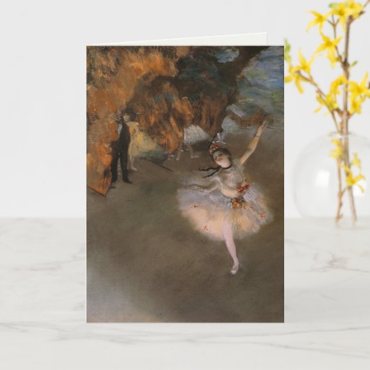 Greetingcard met het Schilderen van Edgar Degas Kaart (Gele Bloem)