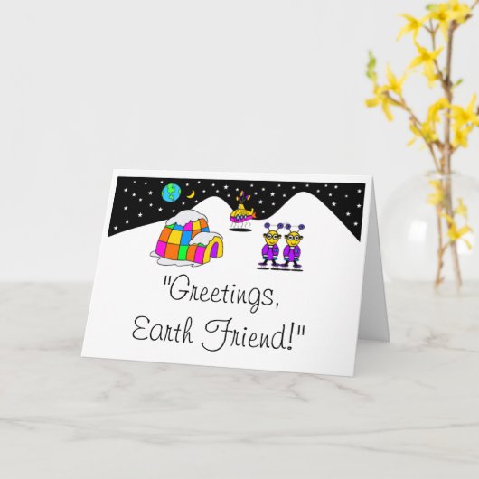 GREETINGS, AARDE VRIEND! KAART (Gele Bloem)