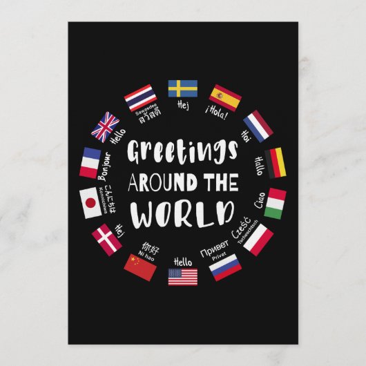 Greetings around the world - Hello in all language Kaart (Voorkant)