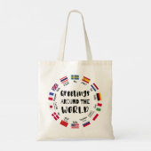 Greetings around the world, Hello in all languages Tote Bag (Achterkant)
