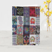 GREETINGS Art Collage Kaart (Gele Bloem)