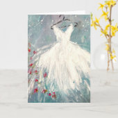 Greetings Card - Ballerina's White Dress Kaart (Gele Bloem)