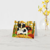 Greetings card - Whimsical Tuscan Farm Animals Kaart (Gele Bloem)