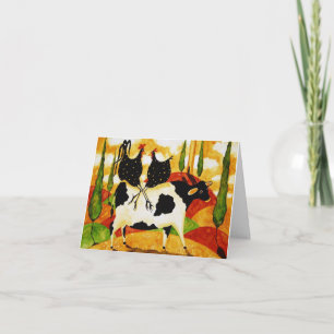 Greetings card - Whimsical Tuscan Farm Animals Kaart