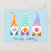Greetings Colorful Happy Spring Gnomen Briefkaart (Voorkant)