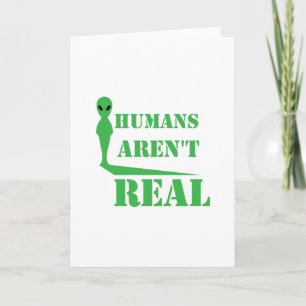 Greetings Earthling Alien Peace Funny Birthday Kaart