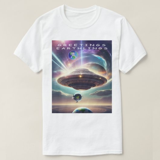 GREETINGS EATHLINGS T-Shirt (Design voorkant)