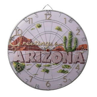 Greetings From Arizona Pastel Purple Desert Cactus Dartbord
