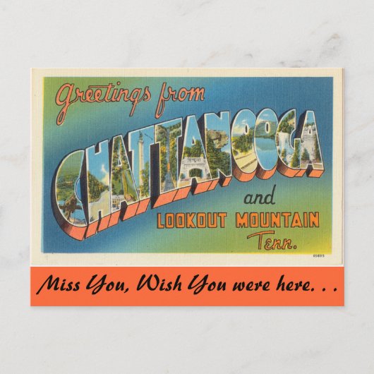 Greetings from Chattanooga Briefkaart (Voorkant)