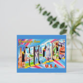  Greetings from Chicago Crazy Colorful Postcard Briefkaart (Staand voorkant)