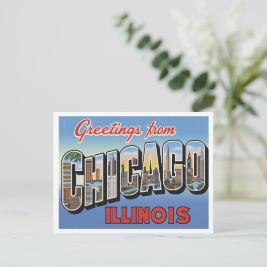 Greetings from Chicago IL Briefkaart (Staand voorkant)