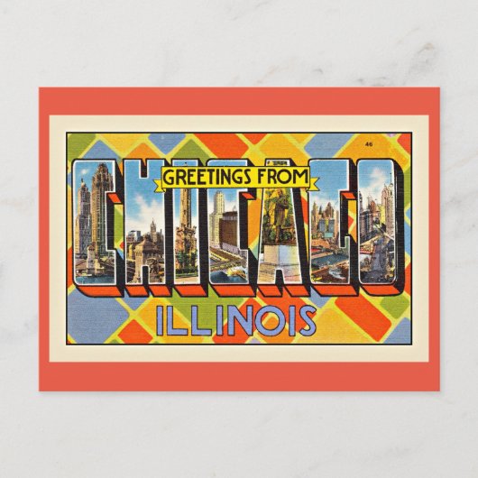 Greetings from Chicago, Illinois Uitnodiging Briefkaart (Voorkant)
