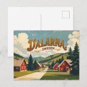Greetings from Dlarna Sweden Briefkaart (Voorkant / Achterkant)