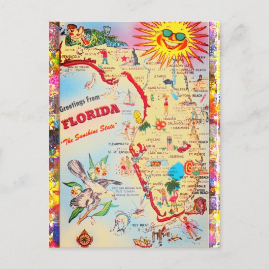 Greetings from Florida Briefkaart (Voorkant)