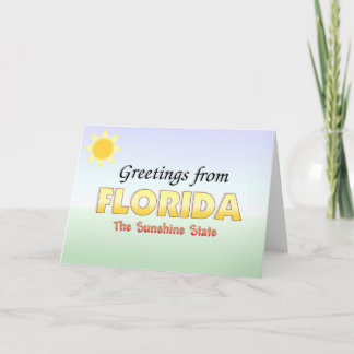 Greetings from Florida Kaart