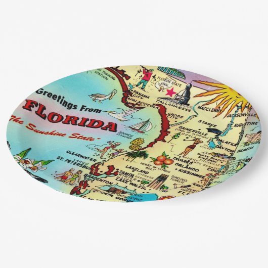 Greetings from Florida Papieren Bordje (Gekanteld)