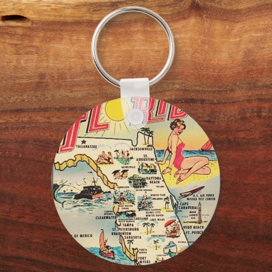 Greetings From Florida Sleutelhanger (Achterkant)