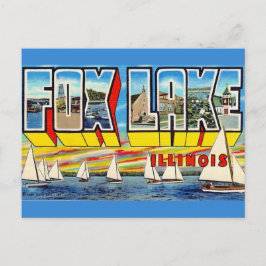 Greetings from Fox Lake Ill Postcard Briefkaart