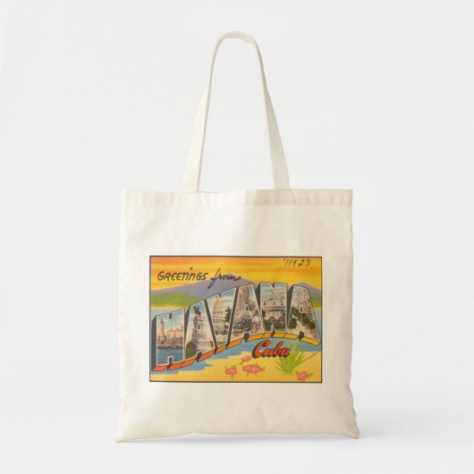 Greetings From Havana Cuba Tote Bag (Voorkant)
