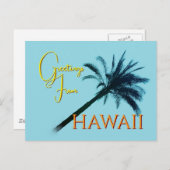Greetings From Hawaii - Palm Trees Briefkaart (Voorkant / Achterkant)