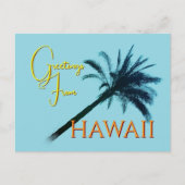 Greetings From Hawaii - Palm Trees Briefkaart (Voorkant)