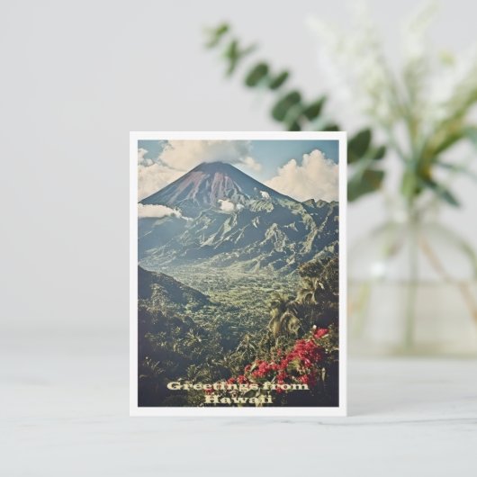 Greetings from Hawaii, Travel, Retro Style Briefkaart (Staand voorkant)