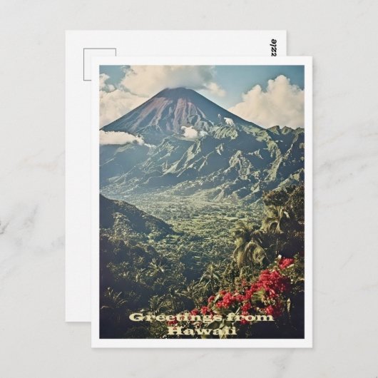 Greetings from Hawaii, Travel, Retro Style Briefkaart (Voorkant / Achterkant)