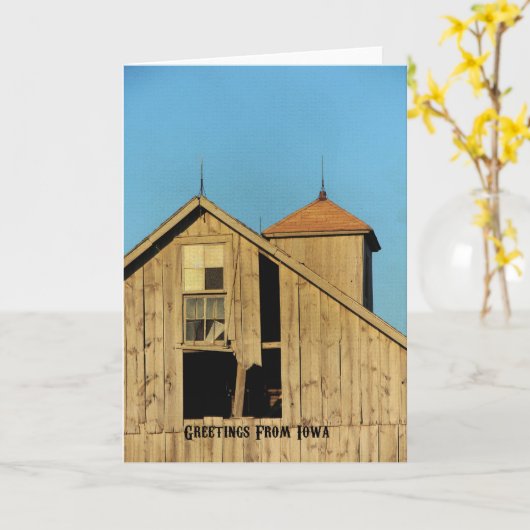 Greetings From Iowa Kaart (Gele Bloem)