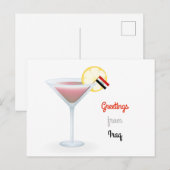 Greetings From Irak Cocktail Holiday Postcard Feestdagenkaart (Voorkant / Achterkant)