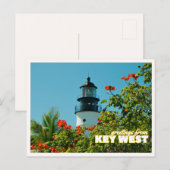Greetings from Key West Florida Retro Lighthouse Briefkaart (Voorkant / Achterkant)