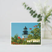 Greetings from Key West Florida Retro Lighthouse Briefkaart (Staand voorkant)