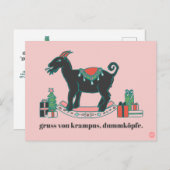 "Greetings from Krampus" Snarky-kerstBriefkaart Briefkaart (Voorkant / Achterkant)