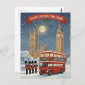 Greetings from London Christmas Card Briefkaart (Voorkant / Achterkant)