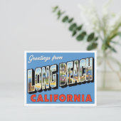 Greetings from Long Beach CA Briefkaart (Staand voorkant)