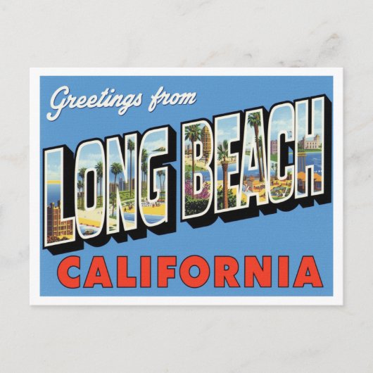 Greetings from Long Beach CA Briefkaart (Voorkant)
