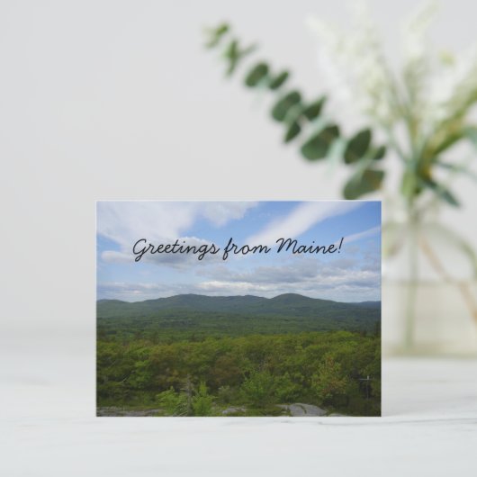 Greetings from Maine Postcard Briefkaart (Staand voorkant)