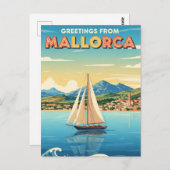 Greetings from Mallorca Spain Travel Briefkaart (Voorkant / Achterkant)