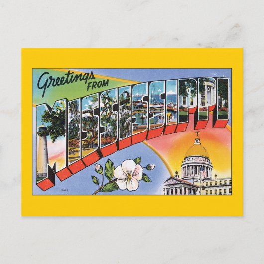 Greetings from Mississippi Briefkaart (Voorkant)