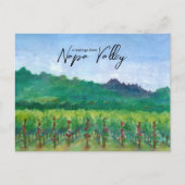 Greetings From Napa Valley Vineyard Red Roses  Briefkaart (Voorkant)