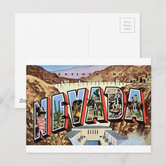 Greetings From Nevada Briefkaart (Voorkant / Achterkant)