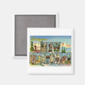 Greetings From New Hampshire Magneet (Voorkant / Achterkant)