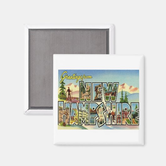 Greetings From New Hampshire Magneet (Voorkant / Achterkant)